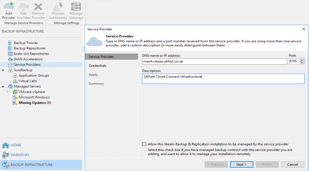 Connect to UKast Cloud Connect Infrastructure