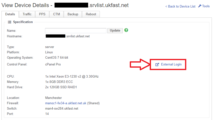 cPanel ANS Glass Login