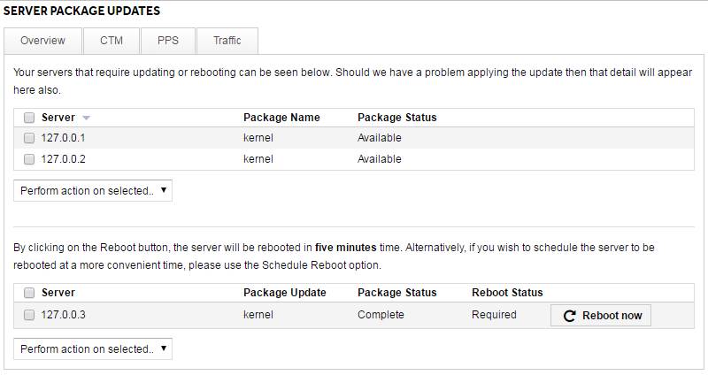 server package updates