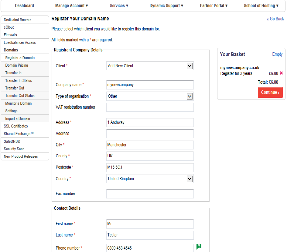 register a domain name