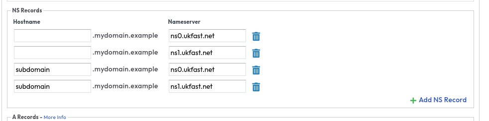 subdomain delegation