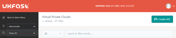 vpc list view