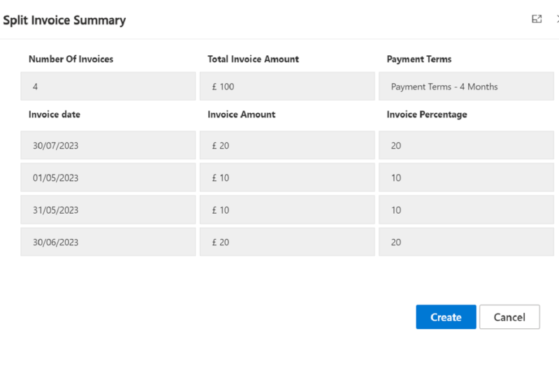 Split Invoices for Dynamics 365